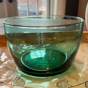 VTG Libbey Green Glass Bowl